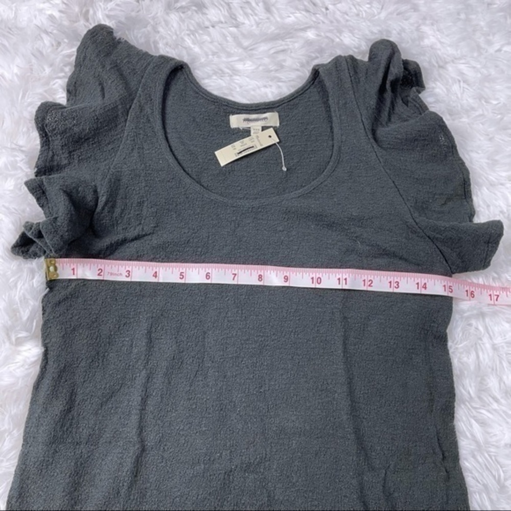 New Madewell Texture & Thread Ruffle Sleeve - Picture 6 of 7